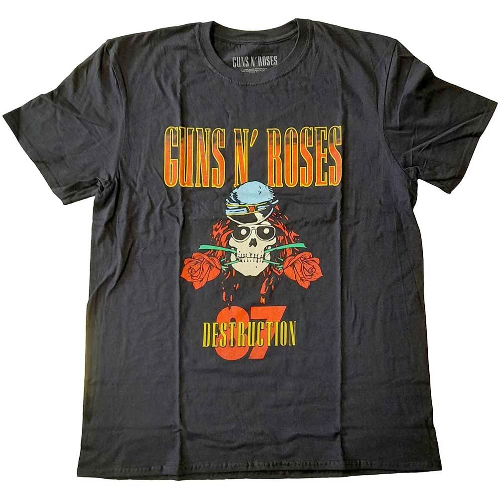 Guns N' Roses - UK Tour '87 Herren T-Shirt - Schwarz